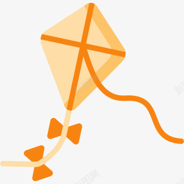 风筝业余爱好和自由时间13扁平图标图标