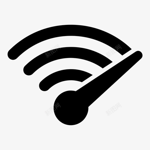 wlan连接仪表图标svg_新图网 https://ixintu.com wifi wlan 仪表 信号 连接 速度