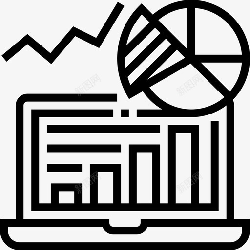 报告数字营销127线性图标svg_新图网 https://ixintu.com 报告 数字 线性 营销