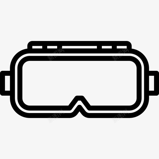安全护目镜建筑工线性图标svg_新图网 https://ixintu.com 安全 建筑工 护目镜 线性