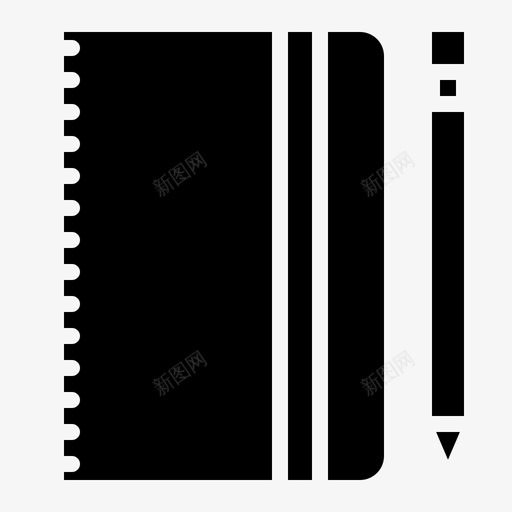书日记笔记图标svg_新图网 https://ixintu.com 实体 教育 日记 笔记 笔记本 组织者