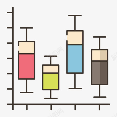 条形图信息图4线颜色图标图标