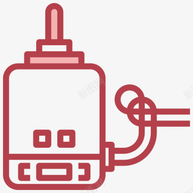 电机电子元件4红色图标图标