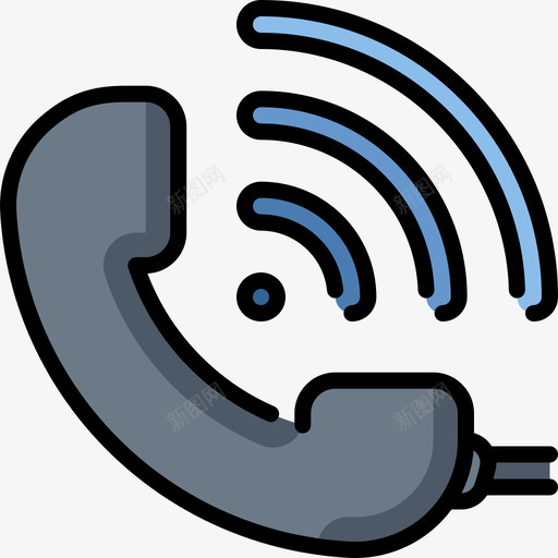 电话客户服务6线性颜色图标svg_新图网 https://ixintu.com 客户服务 电话 线性 颜色