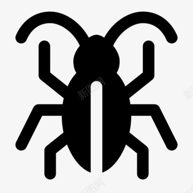 蟑螂甲虫小蠊图标图标