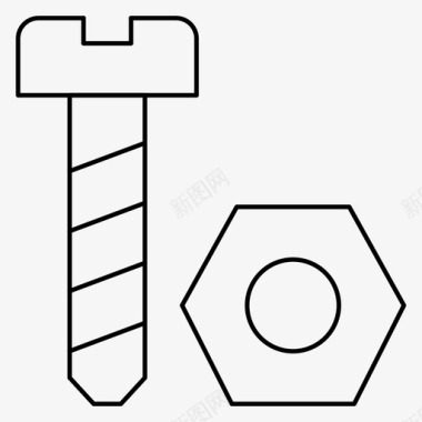 螺钉螺栓结构图标图标