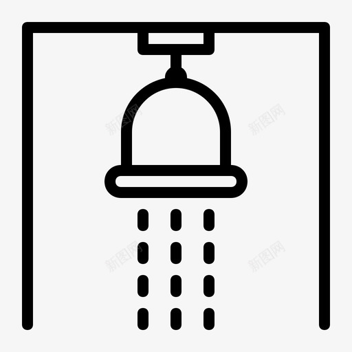 淋浴卫生间水图标svg_新图网 https://ixintu.com 卫生间 淋浴 酒店 餐厅