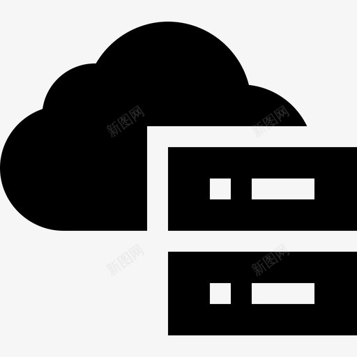 云存储云计算38已填充图标svg_新图网 https://ixintu.com 云计算 填充 存储