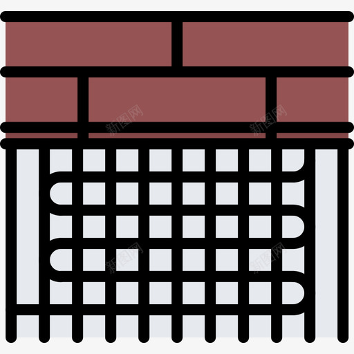 地暖建筑商2颜色图标svg_新图网 https://ixintu.com 地暖 建筑商 颜色