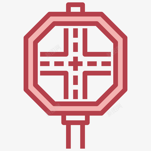 交通标志交通标志30红色图标svg_新图网 https://ixintu.com 交通标志 红色
