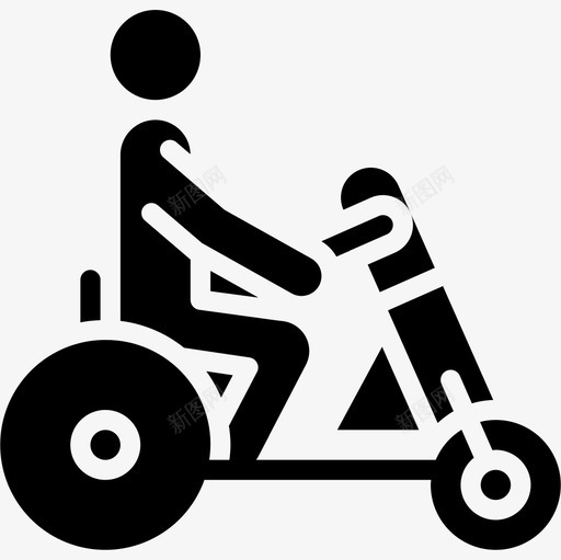 自行车无障碍运动3填充图标svg_新图网 https://ixintu.com 填充 无障碍 自行车 运动