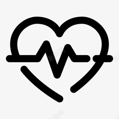 心跳医疗保健脉搏图标图标