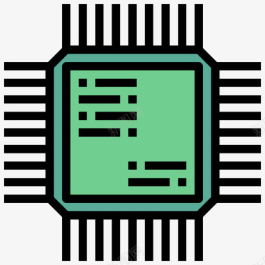 芯片电子元件线颜色图标图标