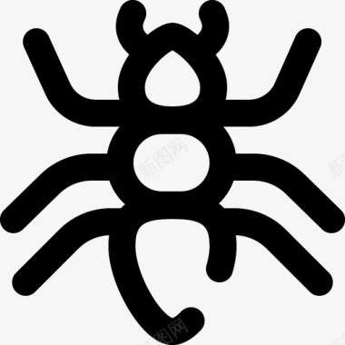 蚂蚁昆虫27轮廓图标图标