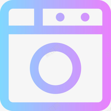 洗衣机清洁83梯度图标图标