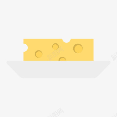 奶酪食品和饮料29扁平图标图标