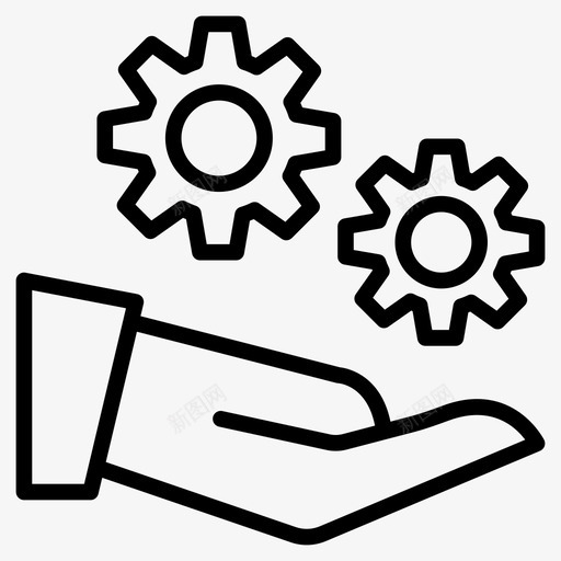 设置配置装备图标svg_新图网 https://ixintu.com 图标 成功 方向盘 机会 管理 线图 装备 设置 配置