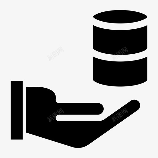 数据库护理手图标svg_新图网 https://ixintu.com 保护 图标 字形 托管 护理 数据库 服务器 网络