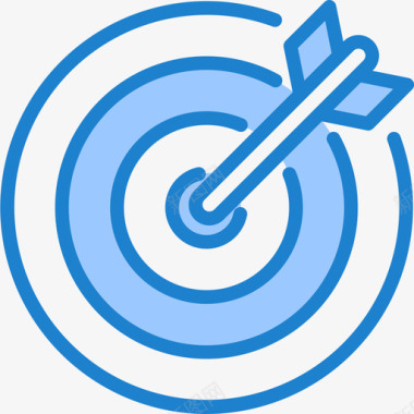 目标搜索引擎优化和商业5蓝色图标图标