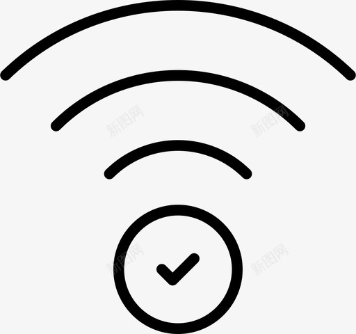 连接检查标记图标svg_新图网 https://ixintu.com wi-fi 完成 标记 检查 波形 精简 连接