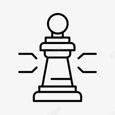 国际象棋优势商业图标图标
