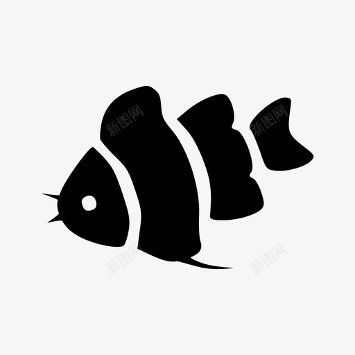 鱼动物小丑鱼图标svg_新图网 https://ixintu.com 动物 小丑
