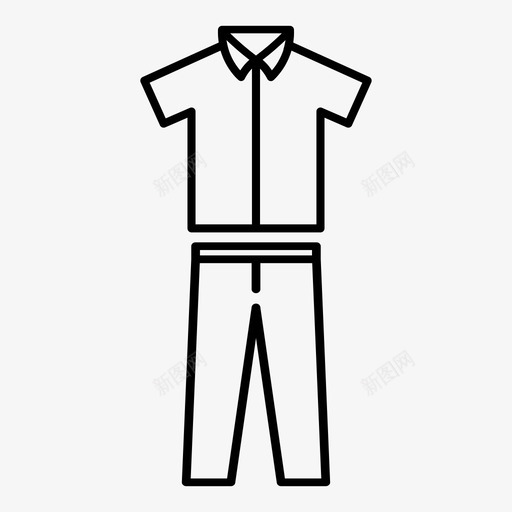 衣服男装裤子图标svg_新图网 https://ixintu.com 男装 衣服 衬衫 裤子