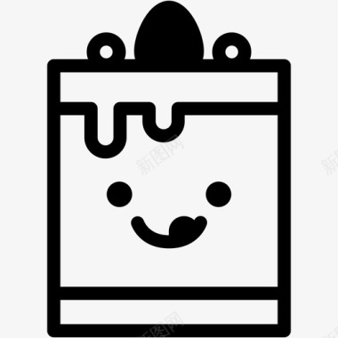 顽皮面包店蛋糕图标图标