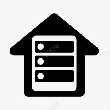 家庭服务器云互联网图标图标