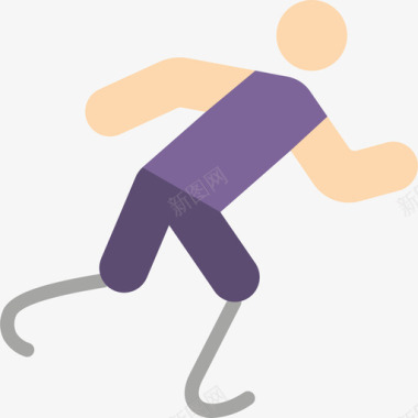 跑步无障碍运动平板图标图标