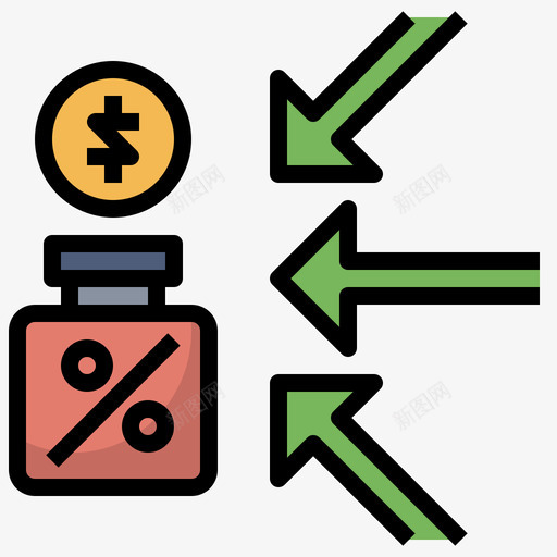 利润投资19线性颜色图标svg_新图网 https://ixintu.com 利润 投资 线性 颜色
