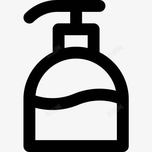 洗手液清洁84线性图标svg_新图网 https://ixintu.com 洗手 清洁 线性