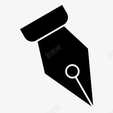 钢笔笔尖文具图标图标