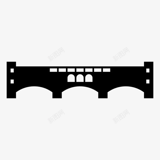 老桥拱桥著名地标图标svg_新图网 https://ixintu.com 世界 名地 意大利 拱桥 旅游 老桥 著名