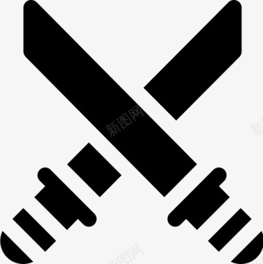 武士刀武术28填充图标图标