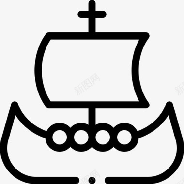 船海盗24直线型图标图标