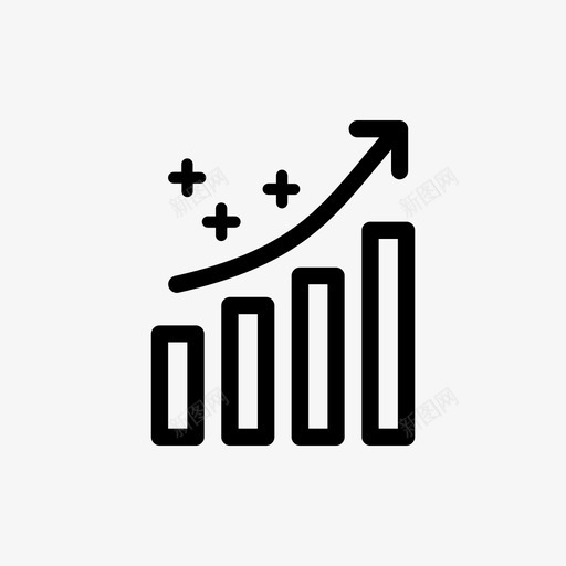 条形图商业经济图标svg_新图网 https://ixintu.com 商业 图标 增长 条形图 简单 经济 营销 货币 金融