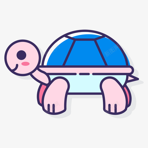 乌龟动物22线形颜色图标svg_新图网 https://ixintu.com 乌龟 动物 线形 颜色