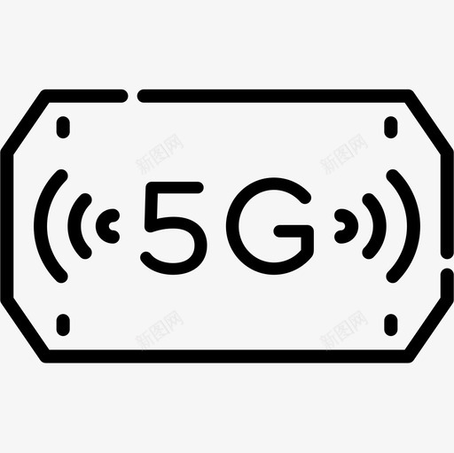 5g技术90线性图标svg_新图网 https://ixintu.com 5g 技术 线性