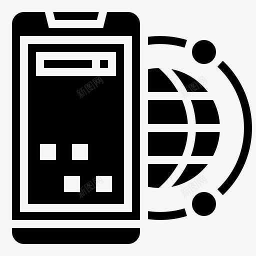智能手机编程64字形图标svg_新图网 https://ixintu.com 字形 手机 智能 编程