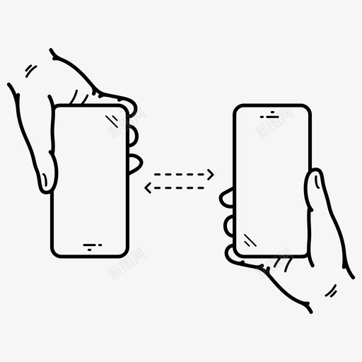 在移动设备之间交换数据交换无线技术图标svg_新图网 https://ixintu.com 个人 之间 交换 区域 数据 无线技术 短距离 移动 网络 设备