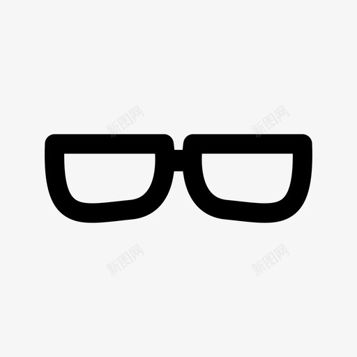 眼镜镜框光学眼镜图标svg_新图网 https://ixintu.com 光学 太阳镜 眼镜 镜框