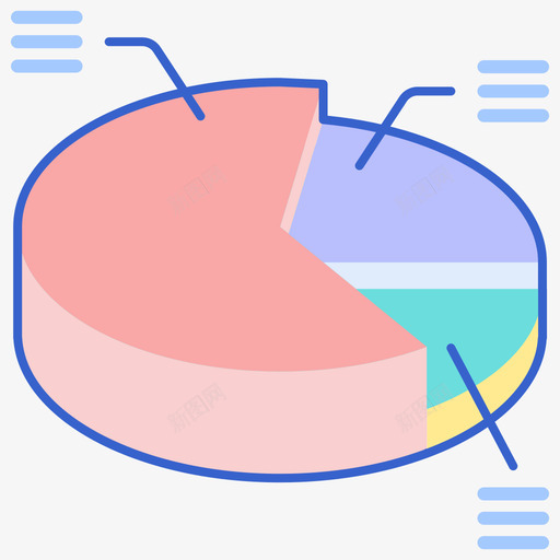 饼图信息图6线性颜色图标svg_新图网 https://ixintu.com 信息 线性 颜色 饼图