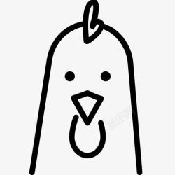 鸡年标志鸡年动物年面图标高清图片