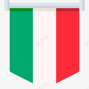 意大利国旗4平坦图标图标