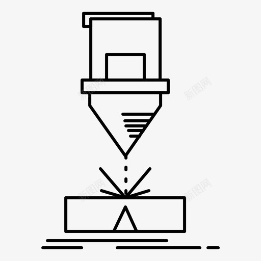 三维切割工程制造图标svg_新图网 https://ixintu.com 三维 切割 制造 实验室 工程 数据 激光 科学 钢铁