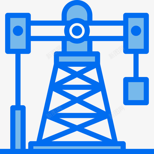 石油钻机能源48蓝色图标svg_新图网 https://ixintu.com 石油 能源 蓝色 钻机