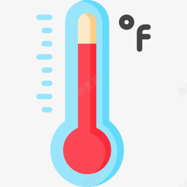 温度计暑假34扁平图标图标