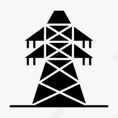 电力铁塔能源图标图标