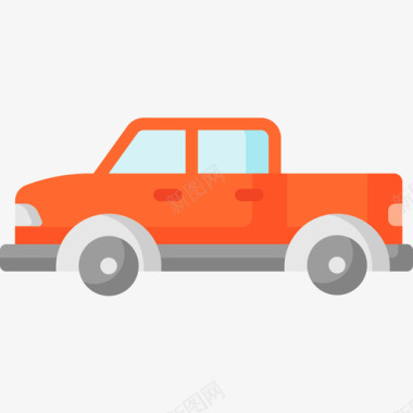皮卡车辆和运输10扁平图标图标